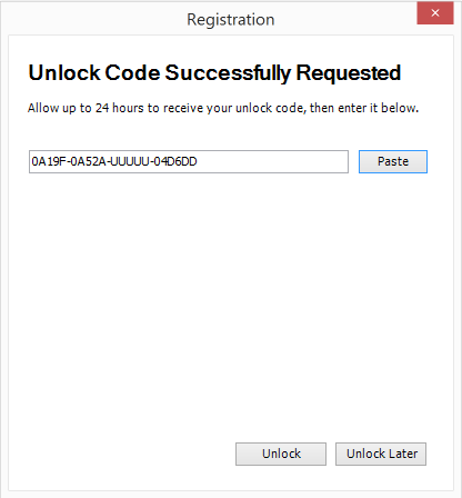 Enter Unlock Code